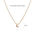 Initials Brick Alphabet Letter Necklace Rose Gold Layered Steel Jewellery